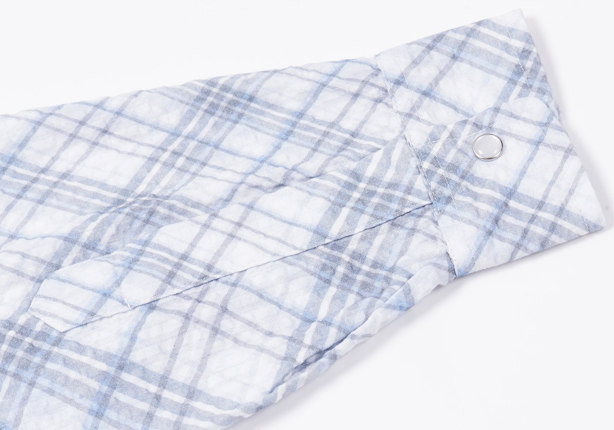 WARP CHECK SHIRT BLUE - 4
