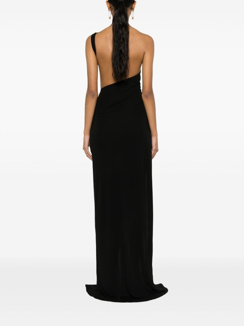 one-shoulder gathered dress 4