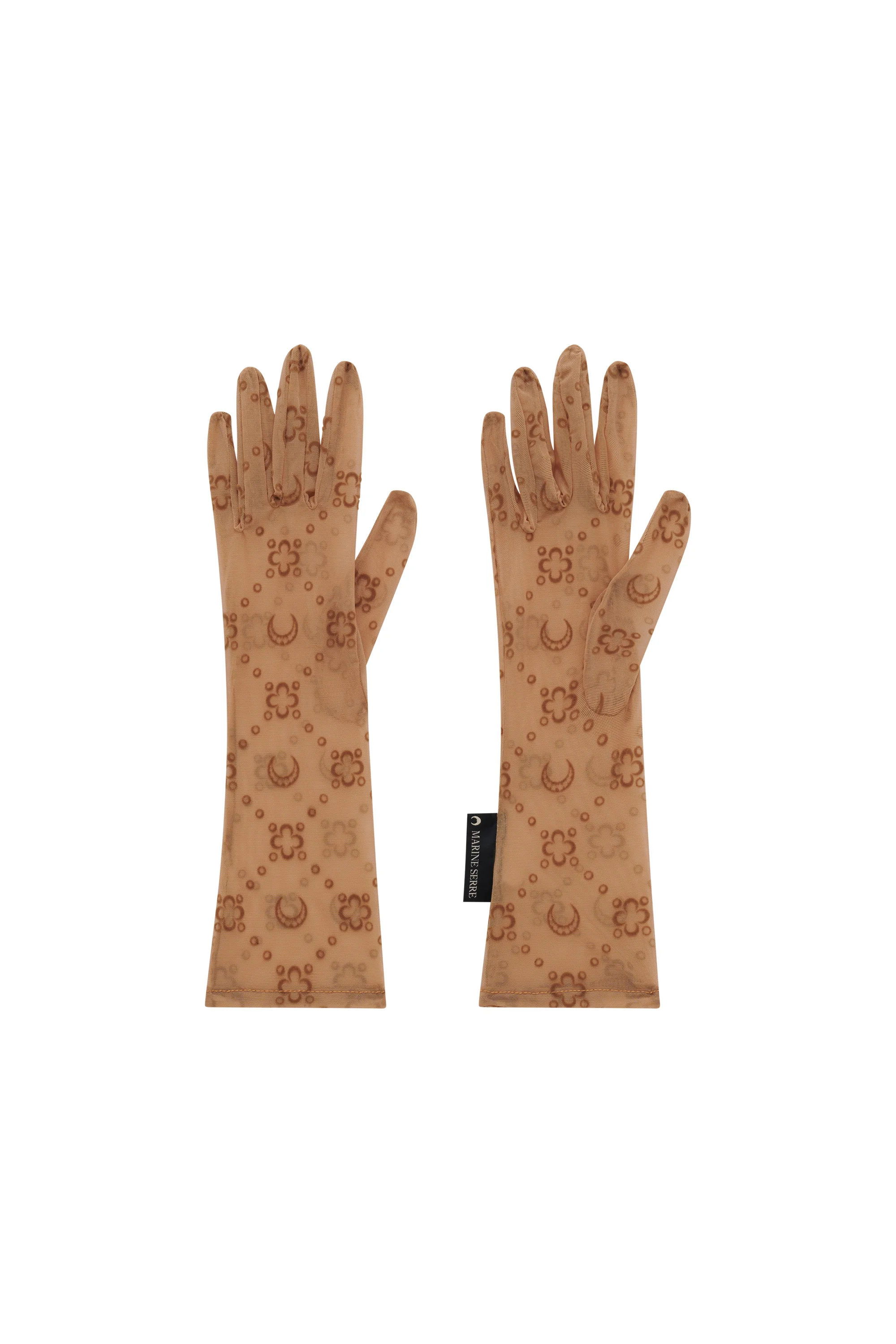 Recycled Mesh Flock Long Gloves - 1