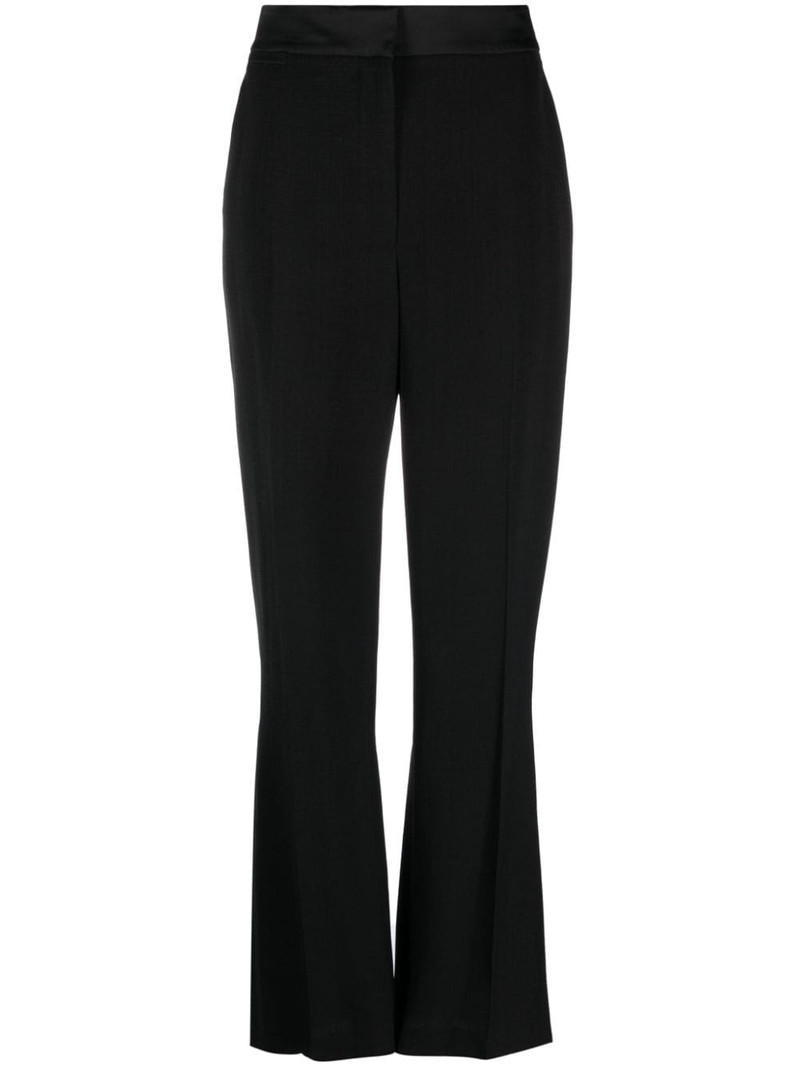 pleat-detailing concealed-fastening tailored trousers 1