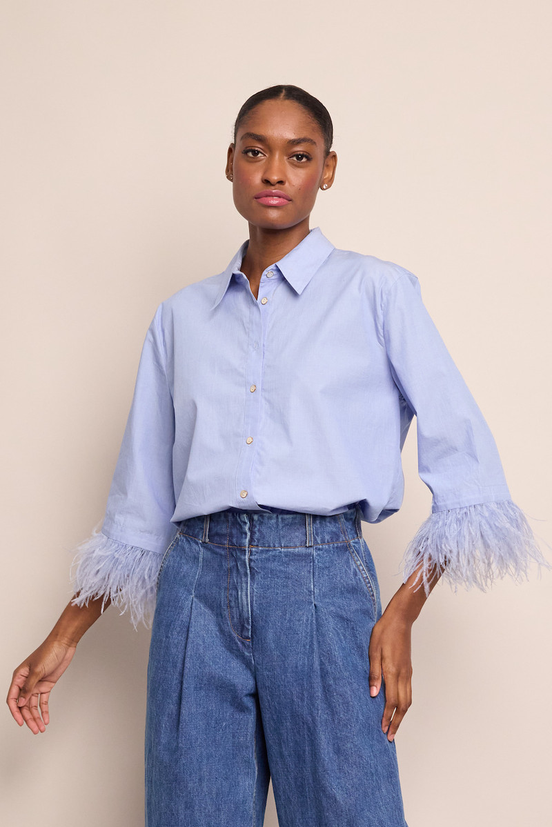 Cara Cara Chester Shirt
Tailored Meets Playful in Feathered Perfection outlook