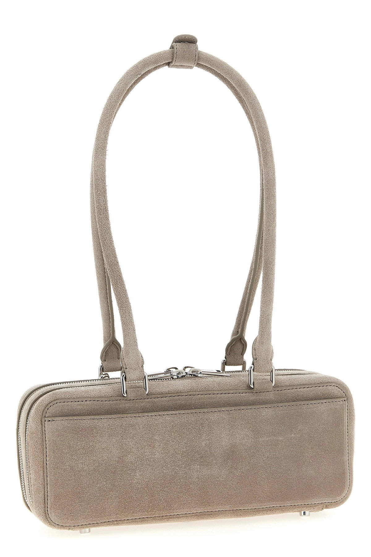 'Tan suede baguette with charm' shoulder bag - 3