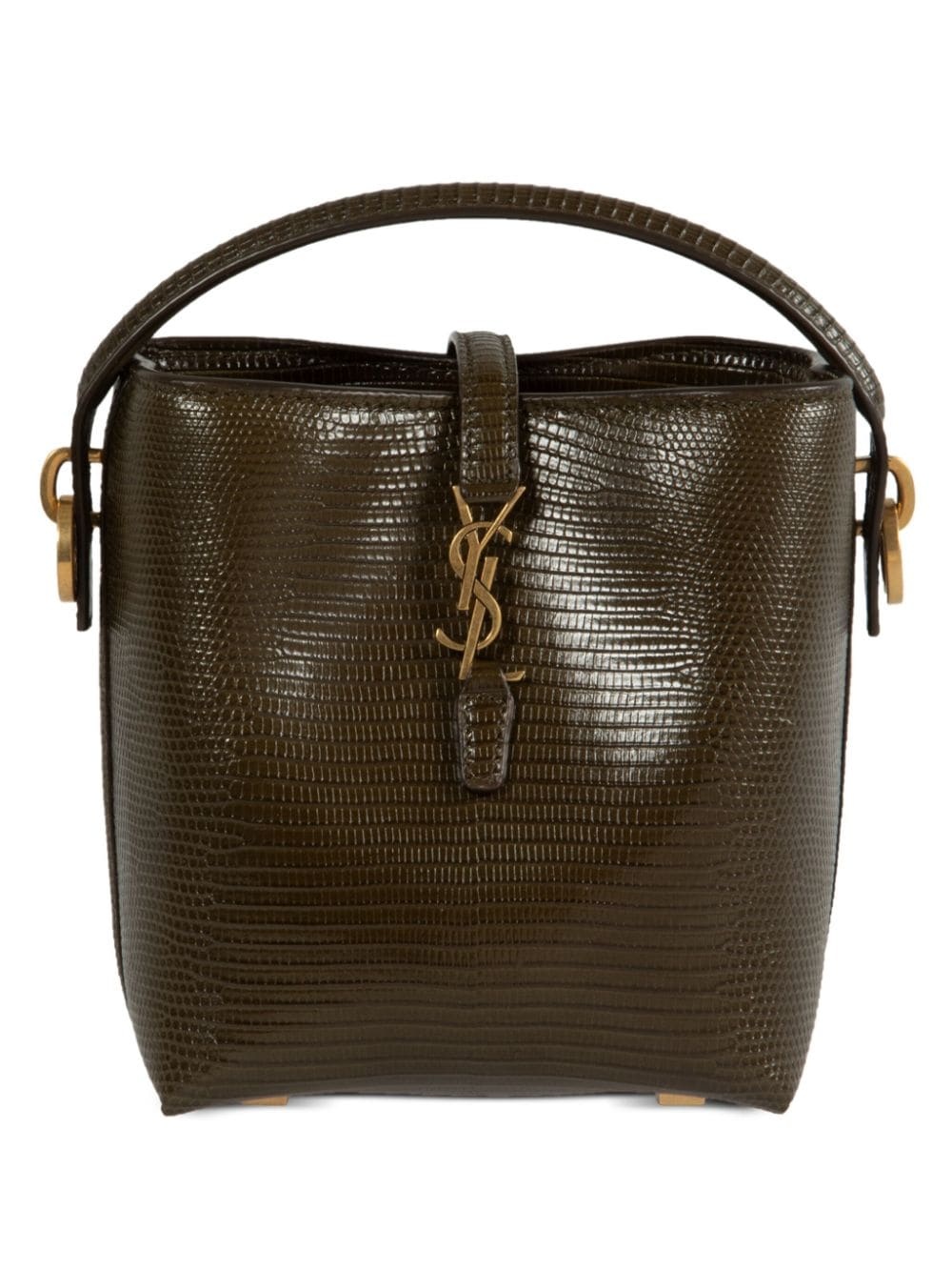 mini Le 37 lizard-skin effect bucket bag - 1