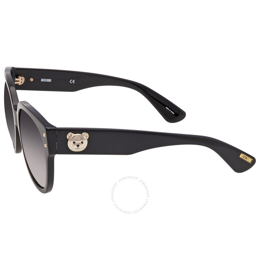 Moschino Ladies Black Oval Sunglasses MOS013/S08079O56 - 3