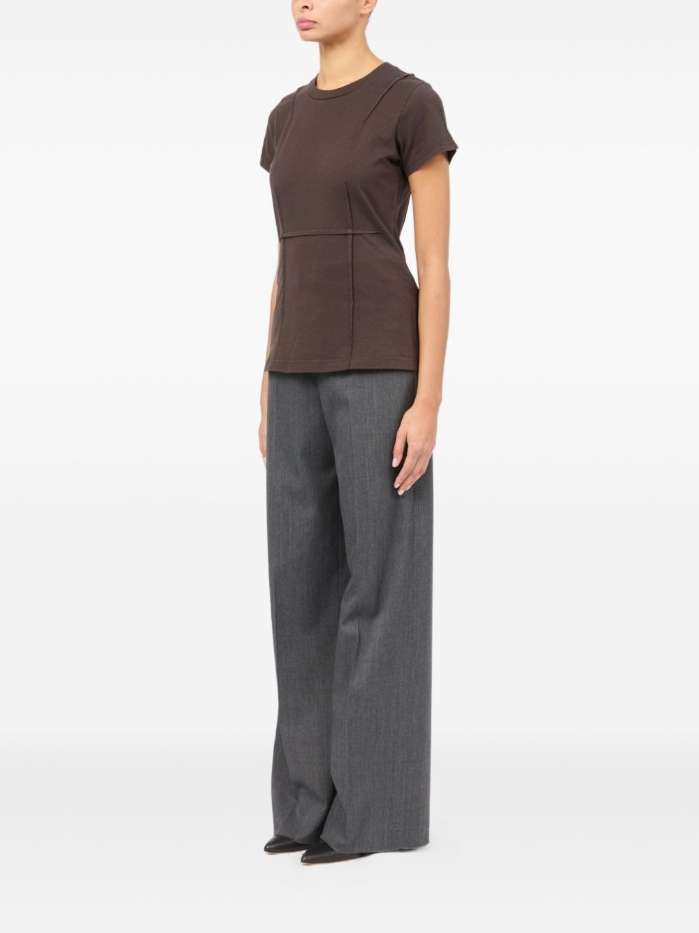 panelled short-sleeve T-shirt - 6
