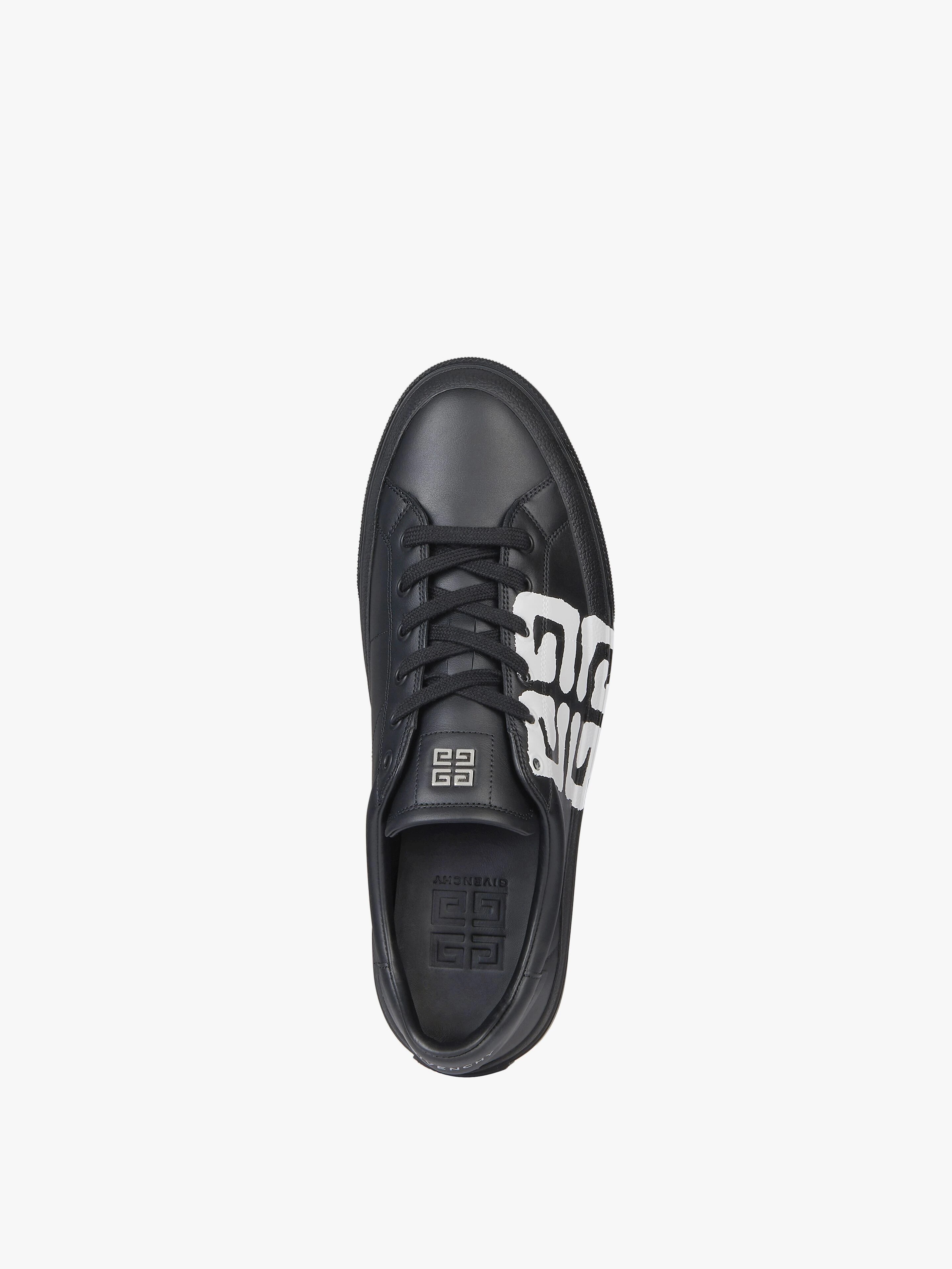 CITY SPORT SNEAKERS IN LEATHER WITH TAG EFFECT 4G PRINT - 4