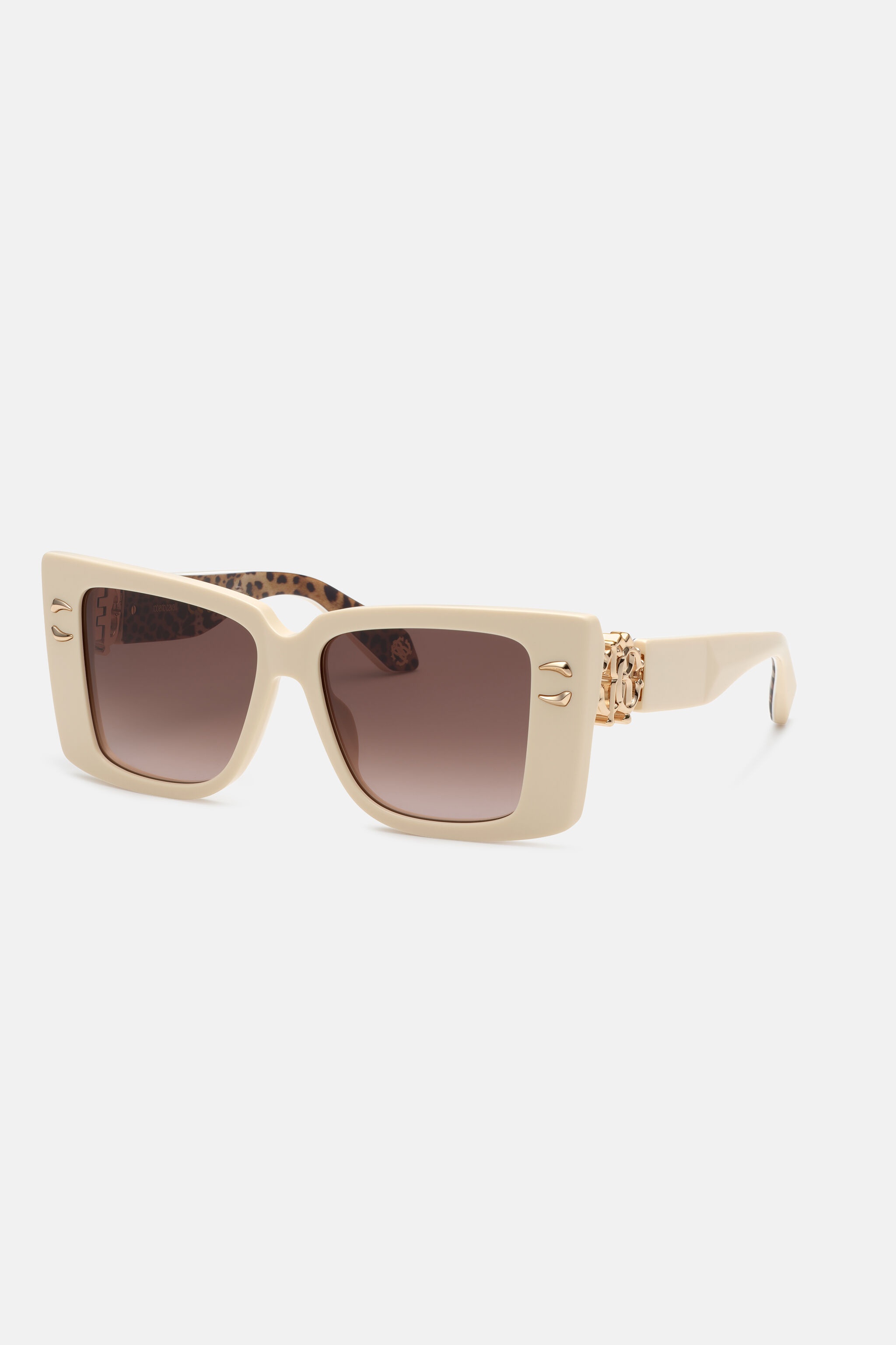 Sunglasses with wide rectangular front and fangs - 3