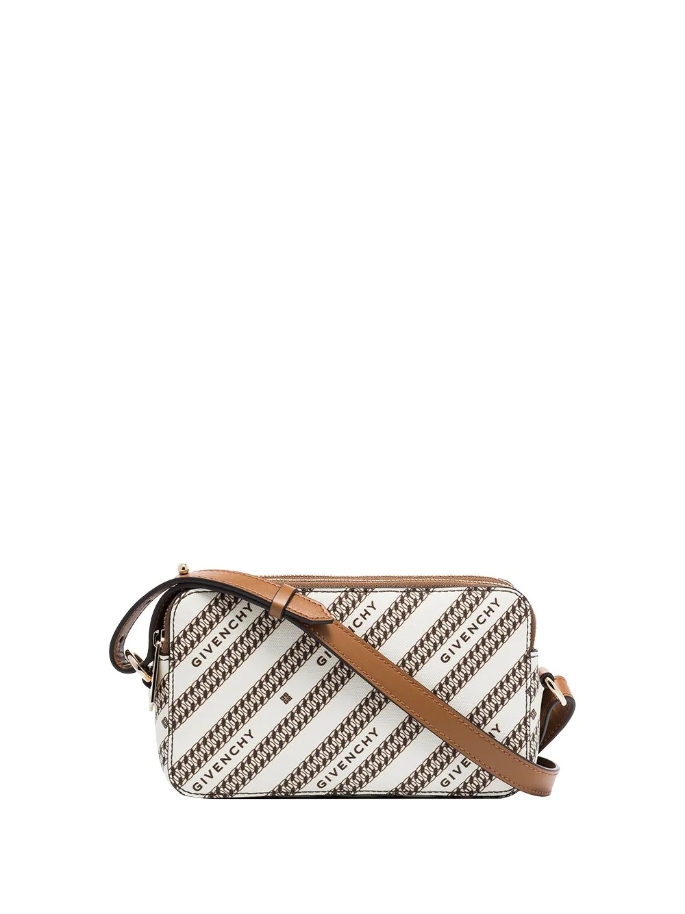 logo stripe crossbody bag - 1