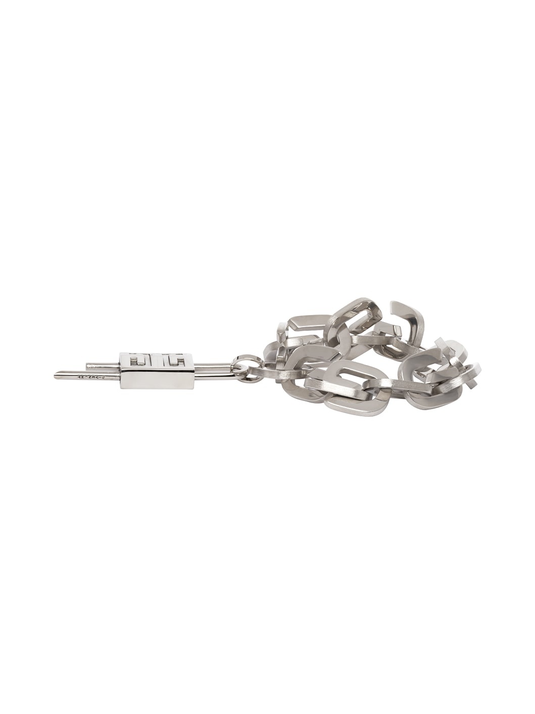 Silver G Link Padlock Bracelet - 3