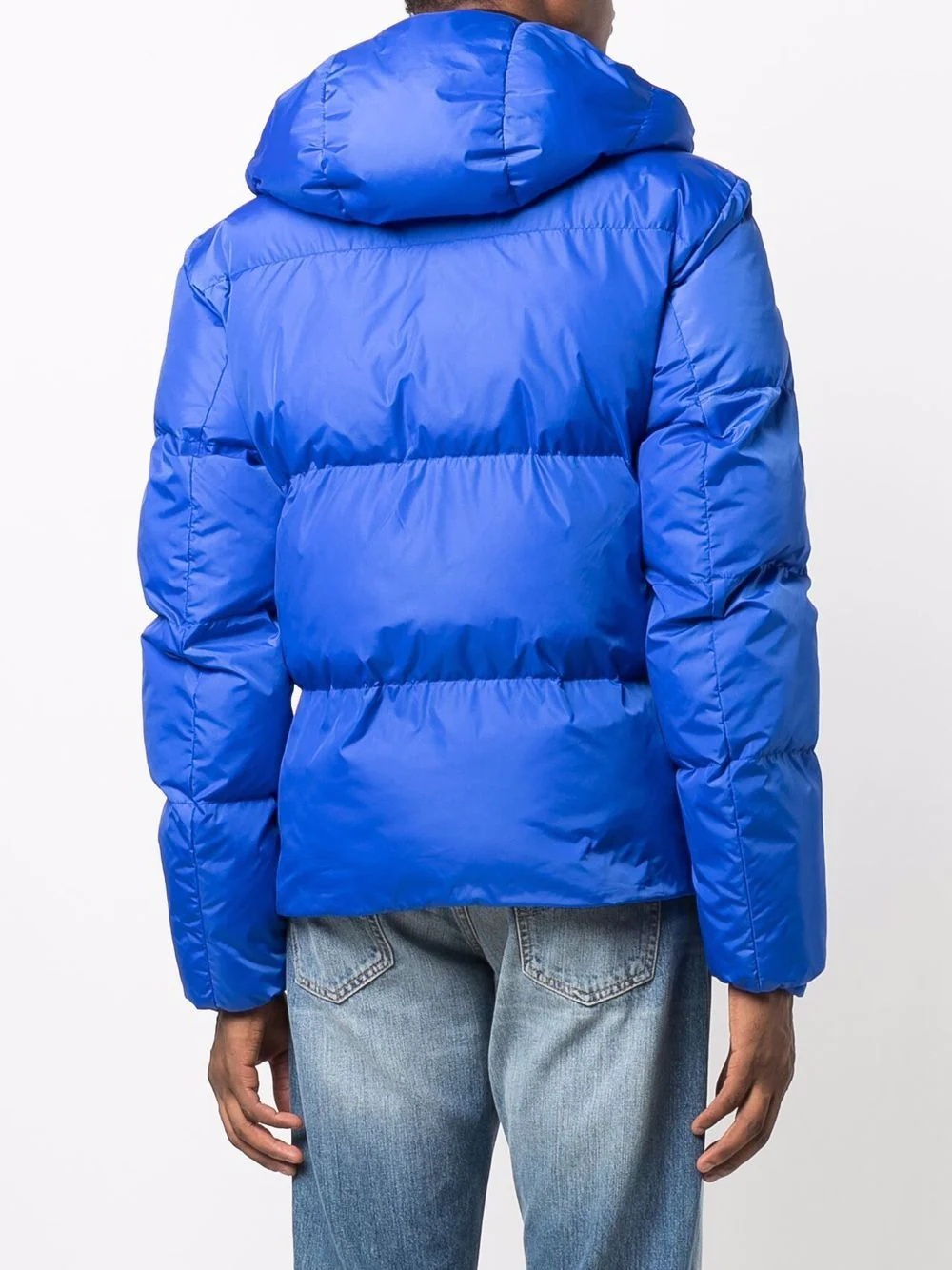 zip-up cotton puffer coat - 4