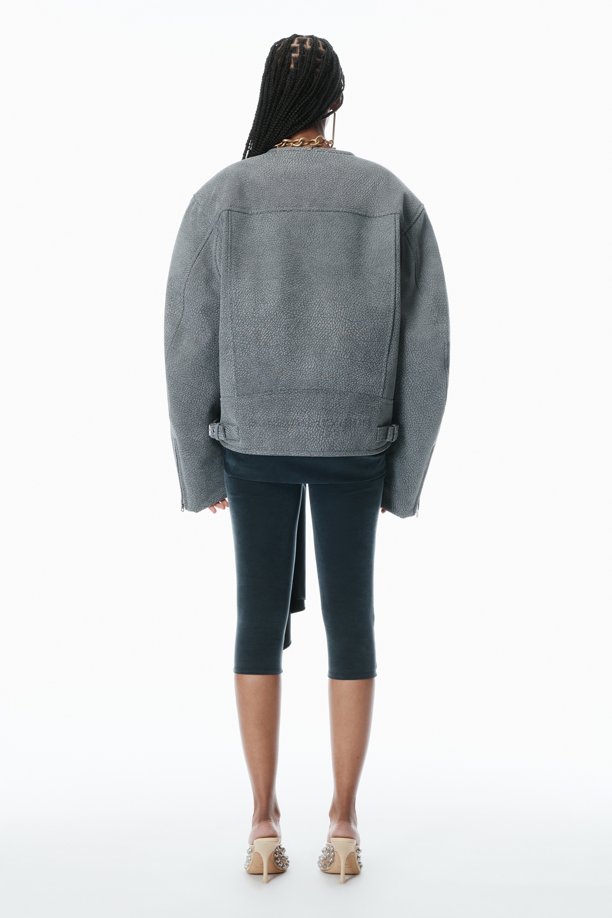 Oversized Boxy Moto Jacket - 4