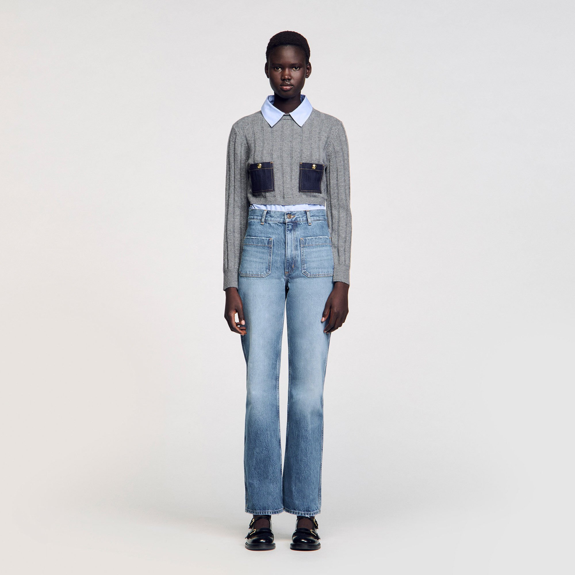FLARED FADED JEANS - 3