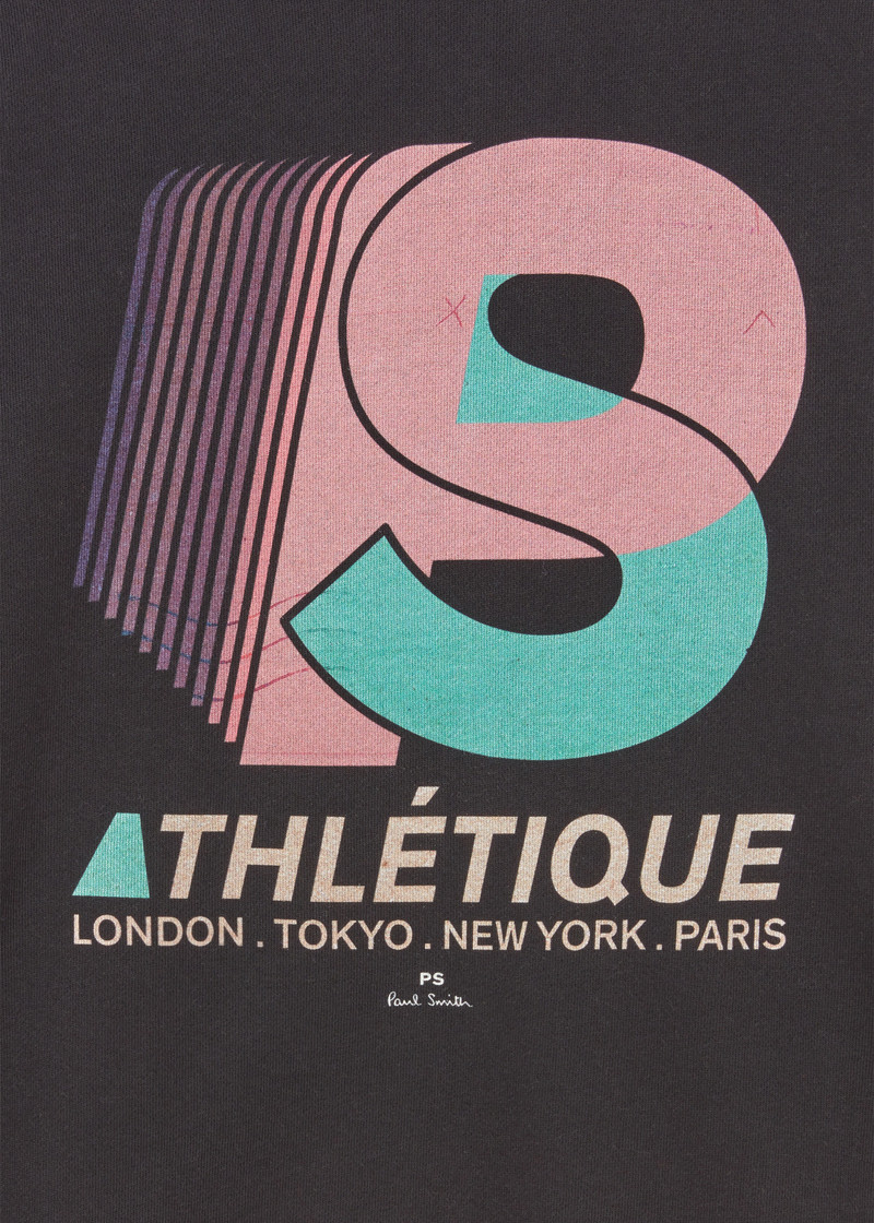 Paul Smith Black 'PS Athletique' Print Sweatshirt outlook