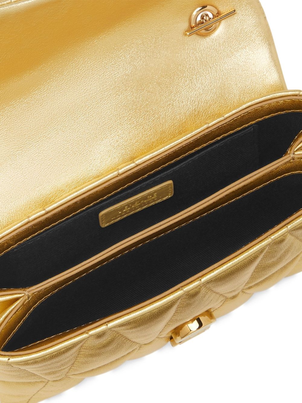 quilted metallic clutch bag - 5