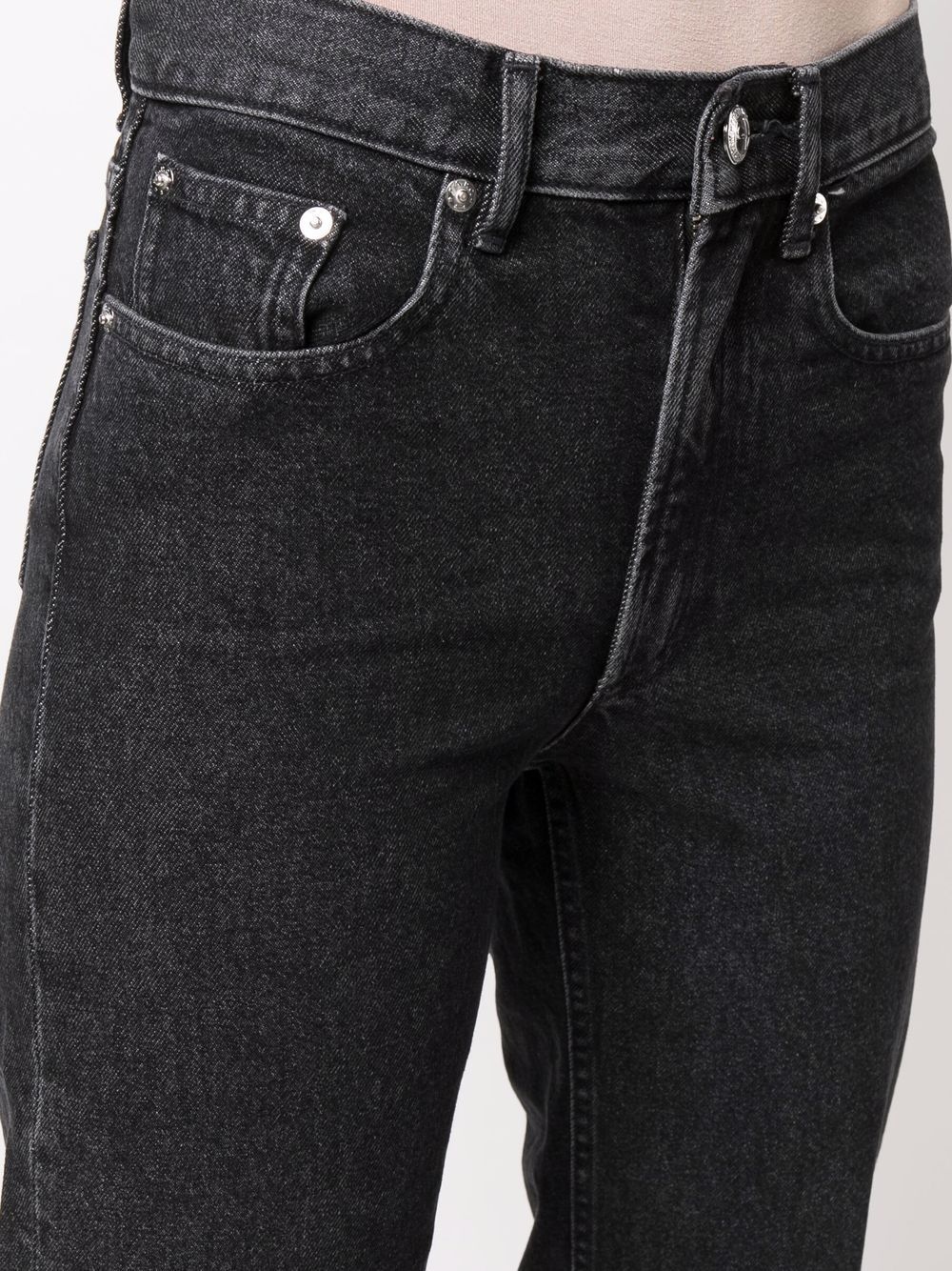 mid-rise straight-leg denim jeans - 5