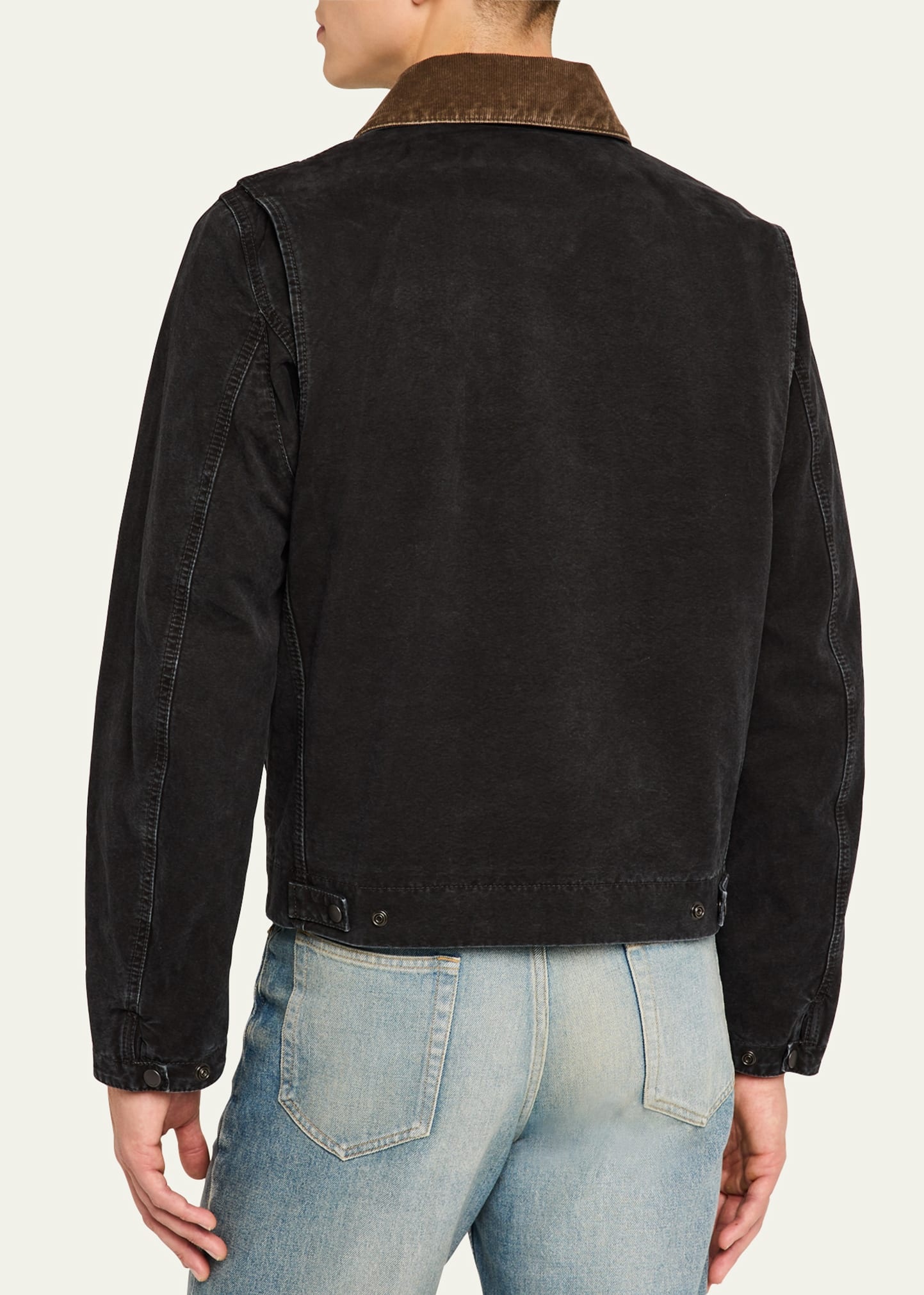 Men's Canvas Corduroy-Collar Work Jacket - 3