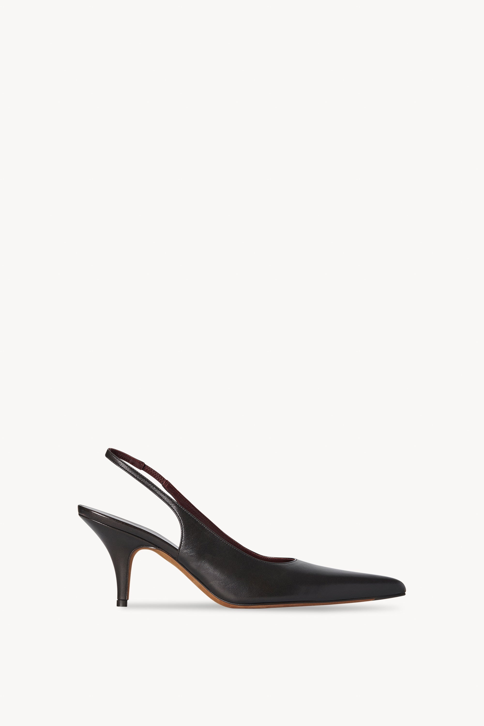 Sling Point Heel in Leather - 1