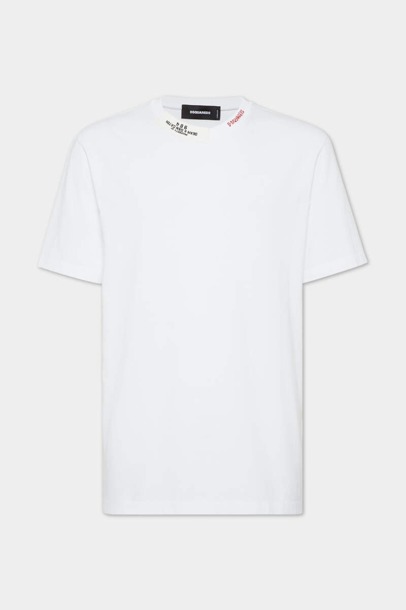 REGULAR FIT EMBROIDERED NECK T-SHIRT - 1