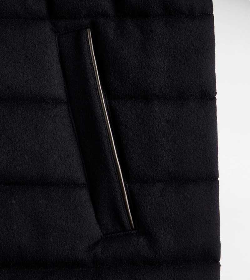 QUILTED SHIRT JACKET IN T15 WOOL DRAP - BLUE 3