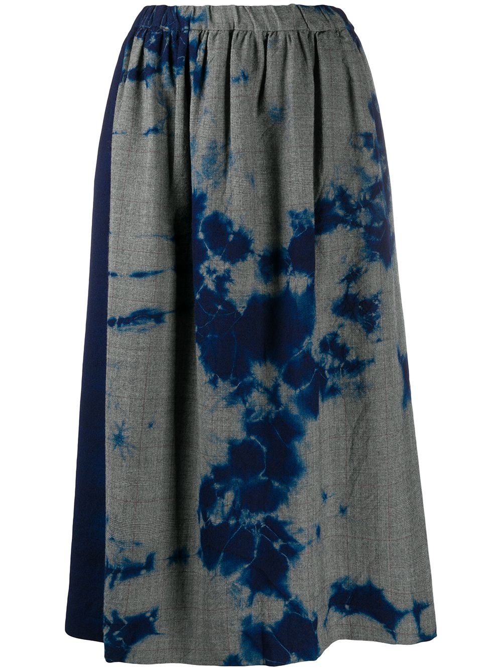 tie-dye midi print skirt - 1