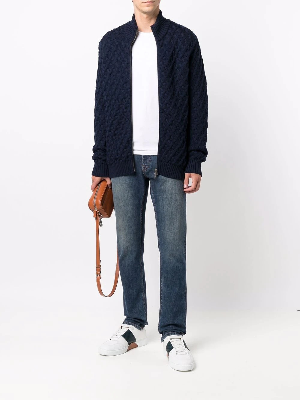 textured-knit wool cardigan - 2