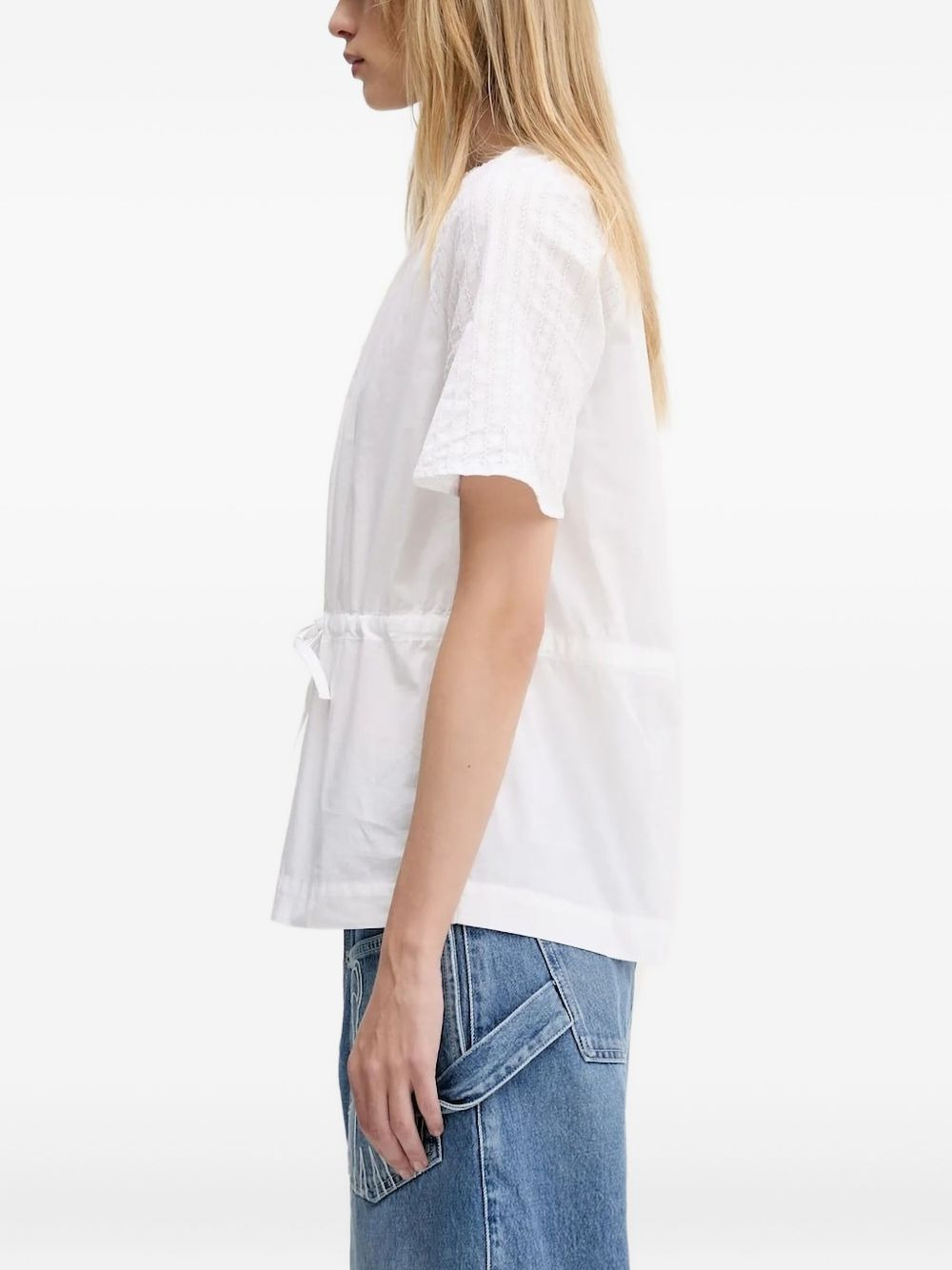 Satoma embroidered drawstring blouse - 3