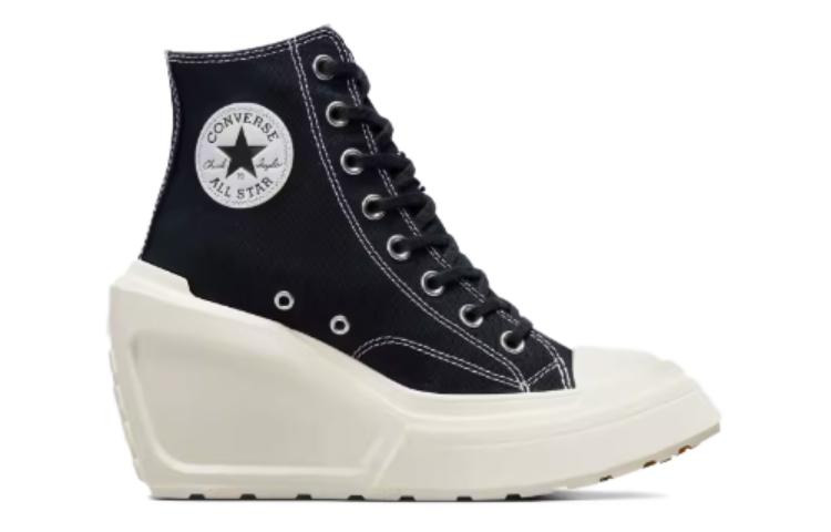 (WMNS) Converse Chuck 70s De Luxe Wedge High Top 'Black' A06478C - 2