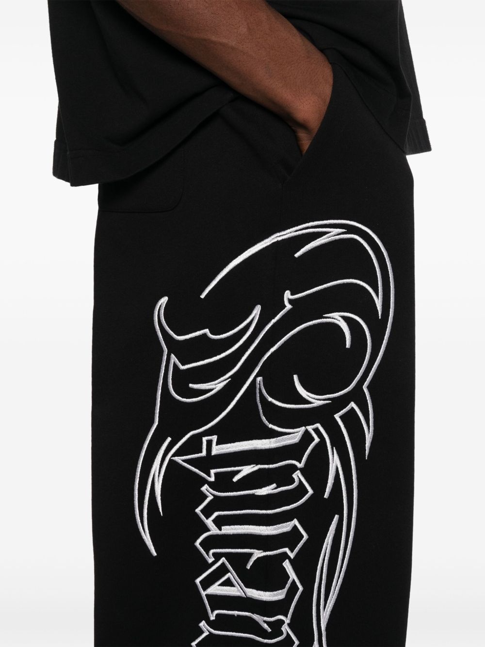 logo-embroidered trousers - 5
