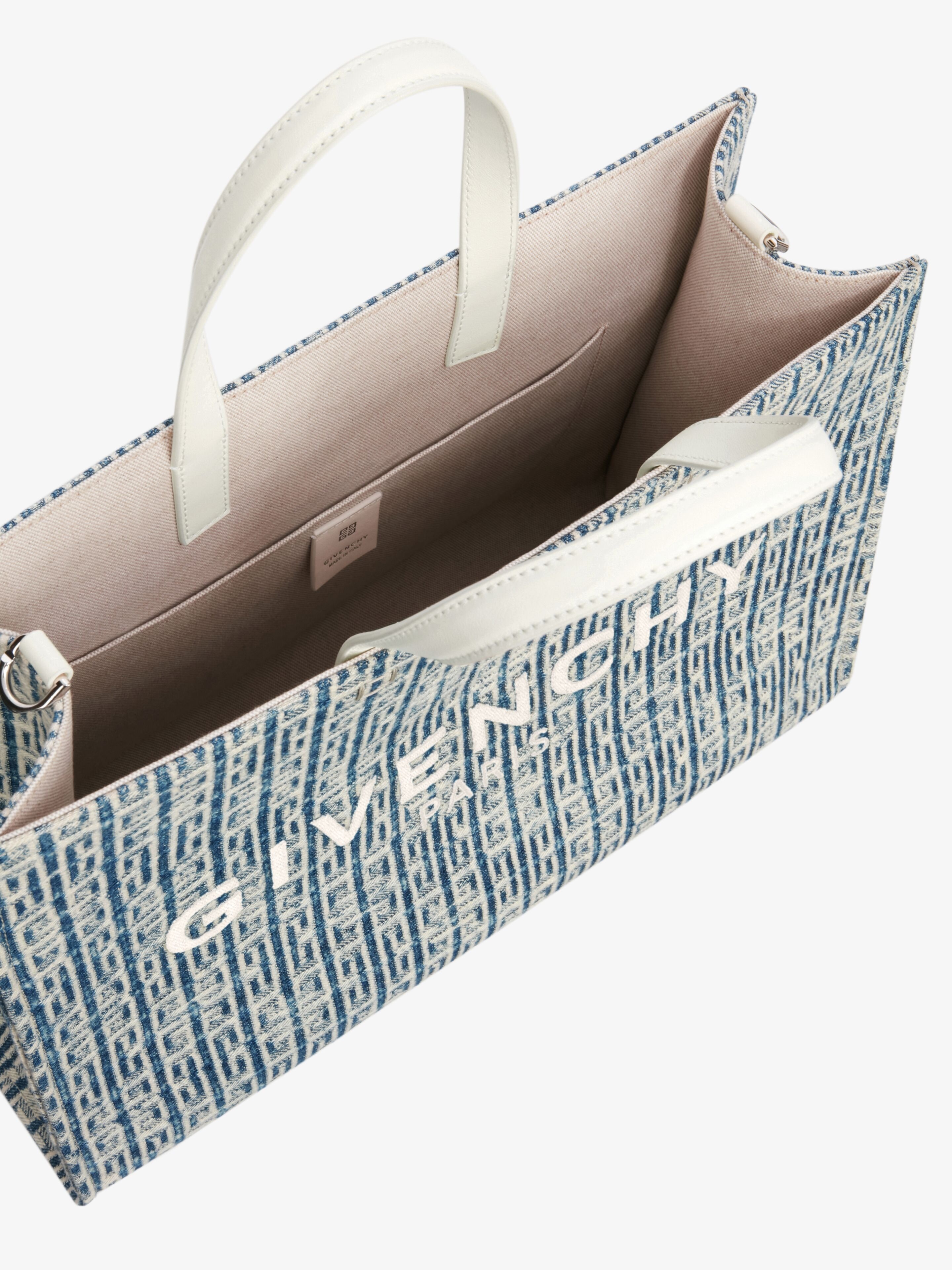 MEDIUM G TOTE SHOPPING BAG IN 4G BLEACHED DENIM - 7