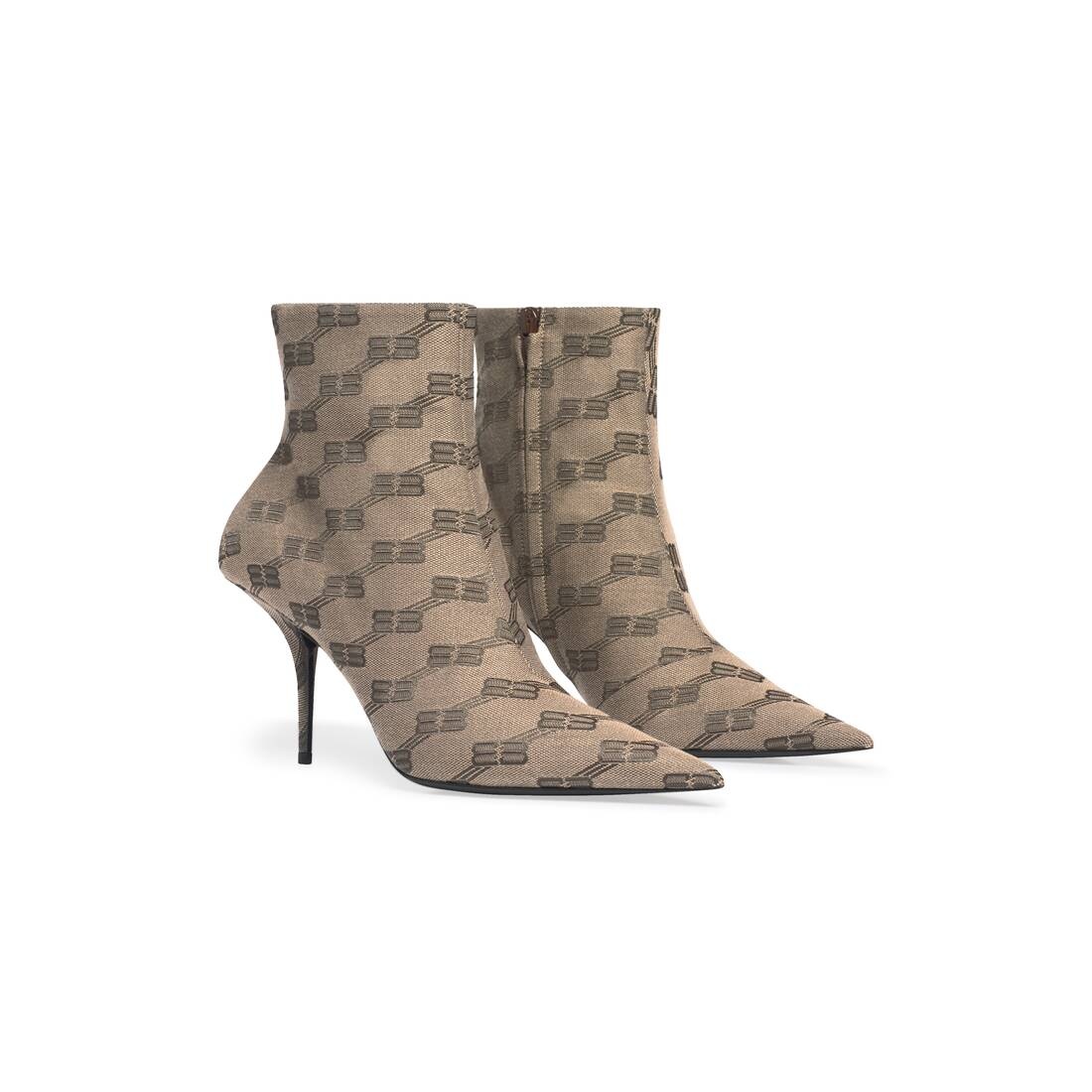 Women's Square Knife 80mm Bootie Bb Monogram  in Dark Grey - 2