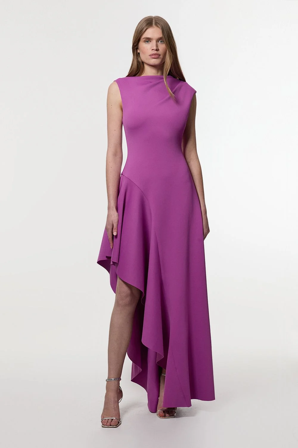 Scuba Drama Ruffle Hem Woven Maxi Dress - 1