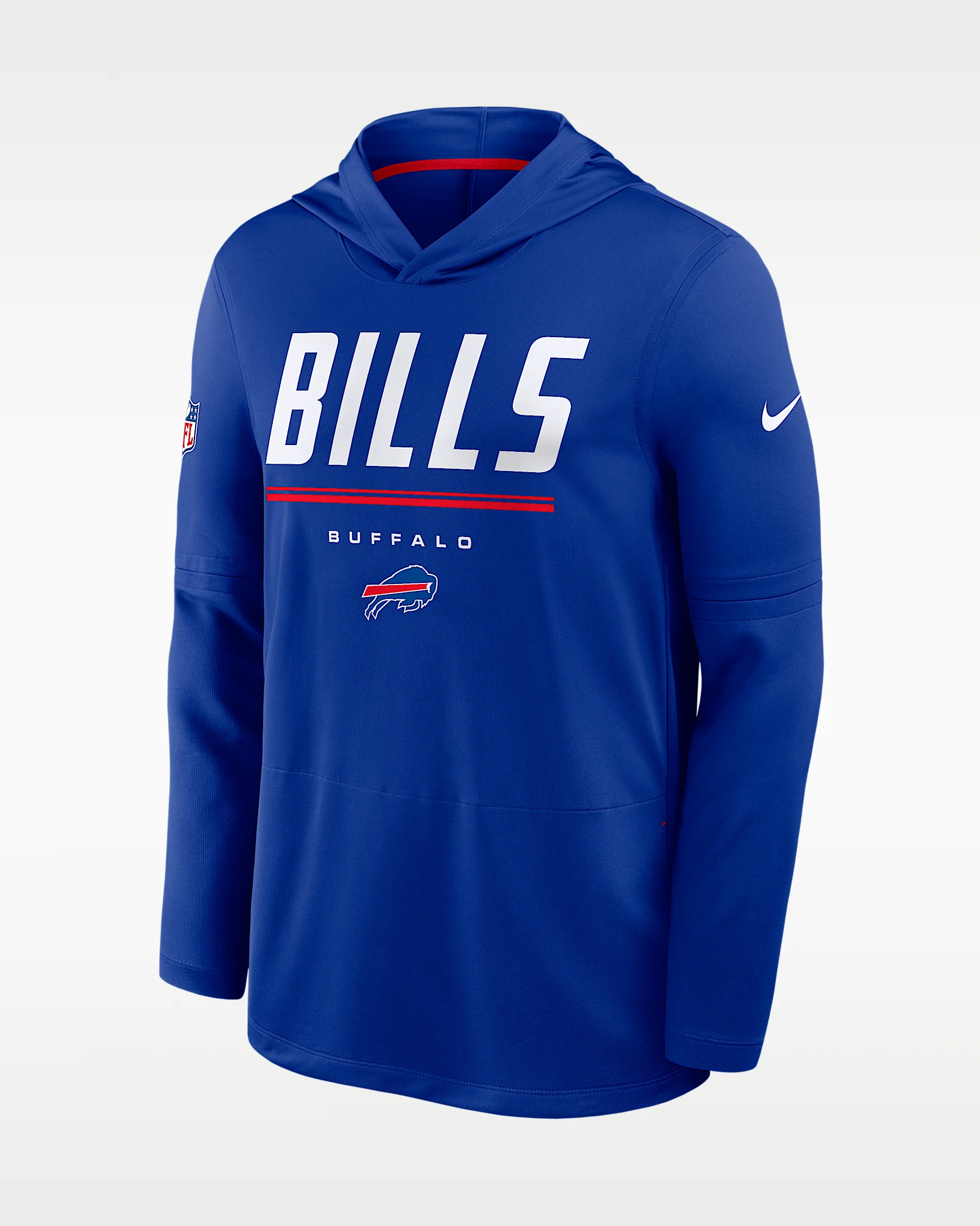 Buffalo Bills Sideline Men's Nike Dri-FIT NFL Long-Sleeve Hooded Top - 1