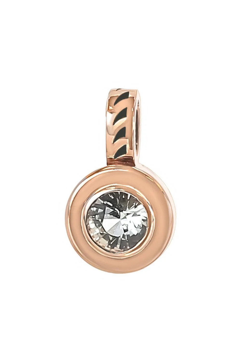 Sapphire Black Round Charm - 1