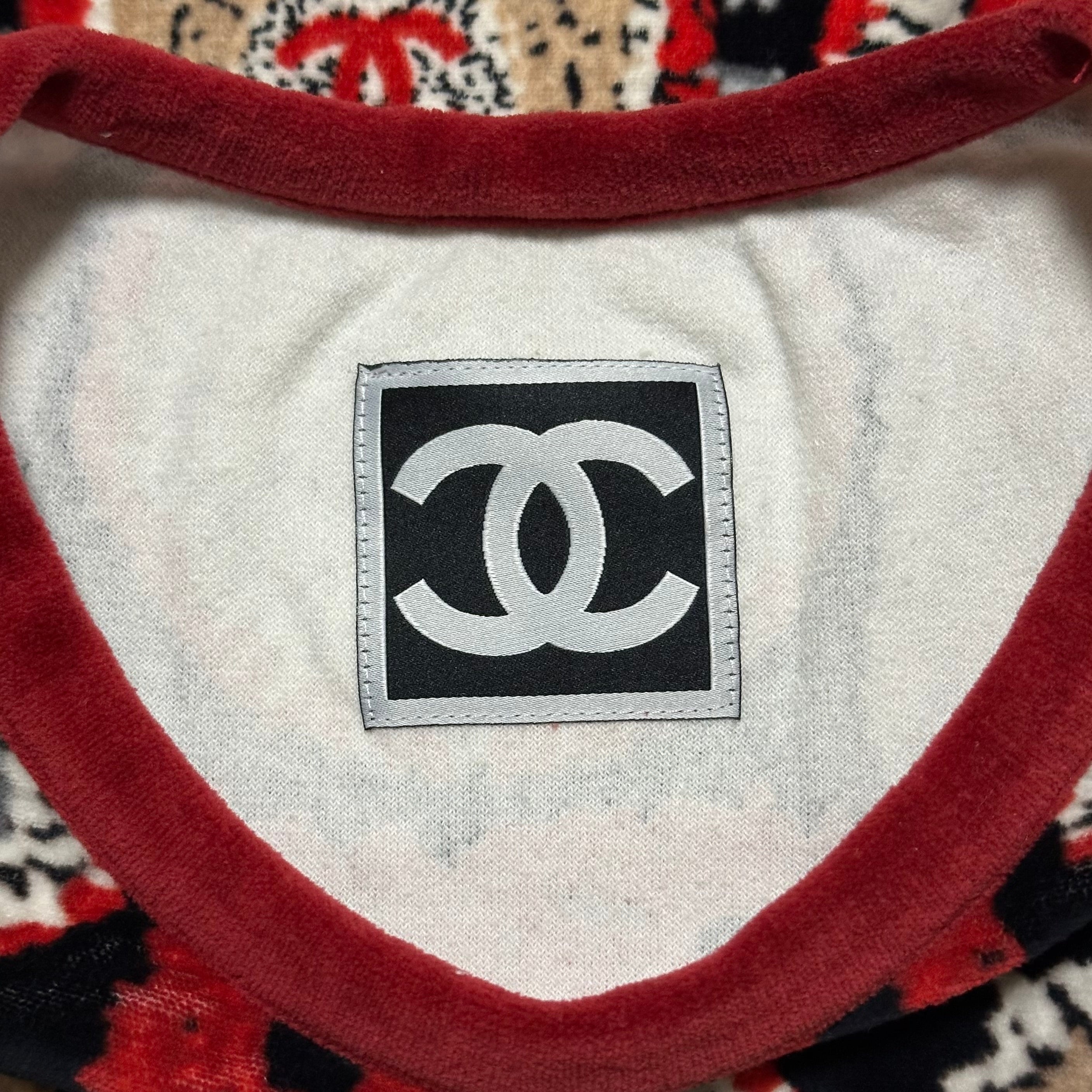 CHANEL Sport Spring Summer 2009 Patchwork Print Velour Short Sleeve Top - 5