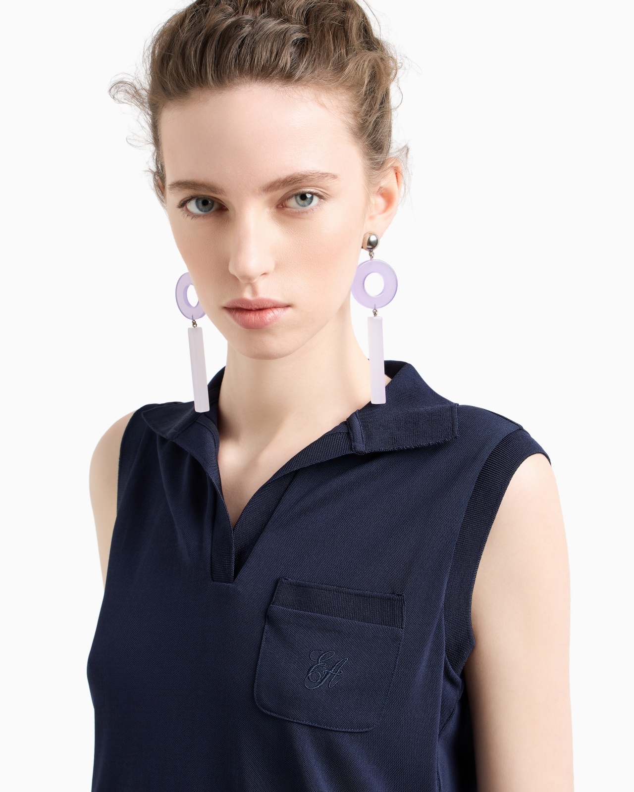 ICON MICRO PIQUÉ CRÊPE JERSEY TOP - 5