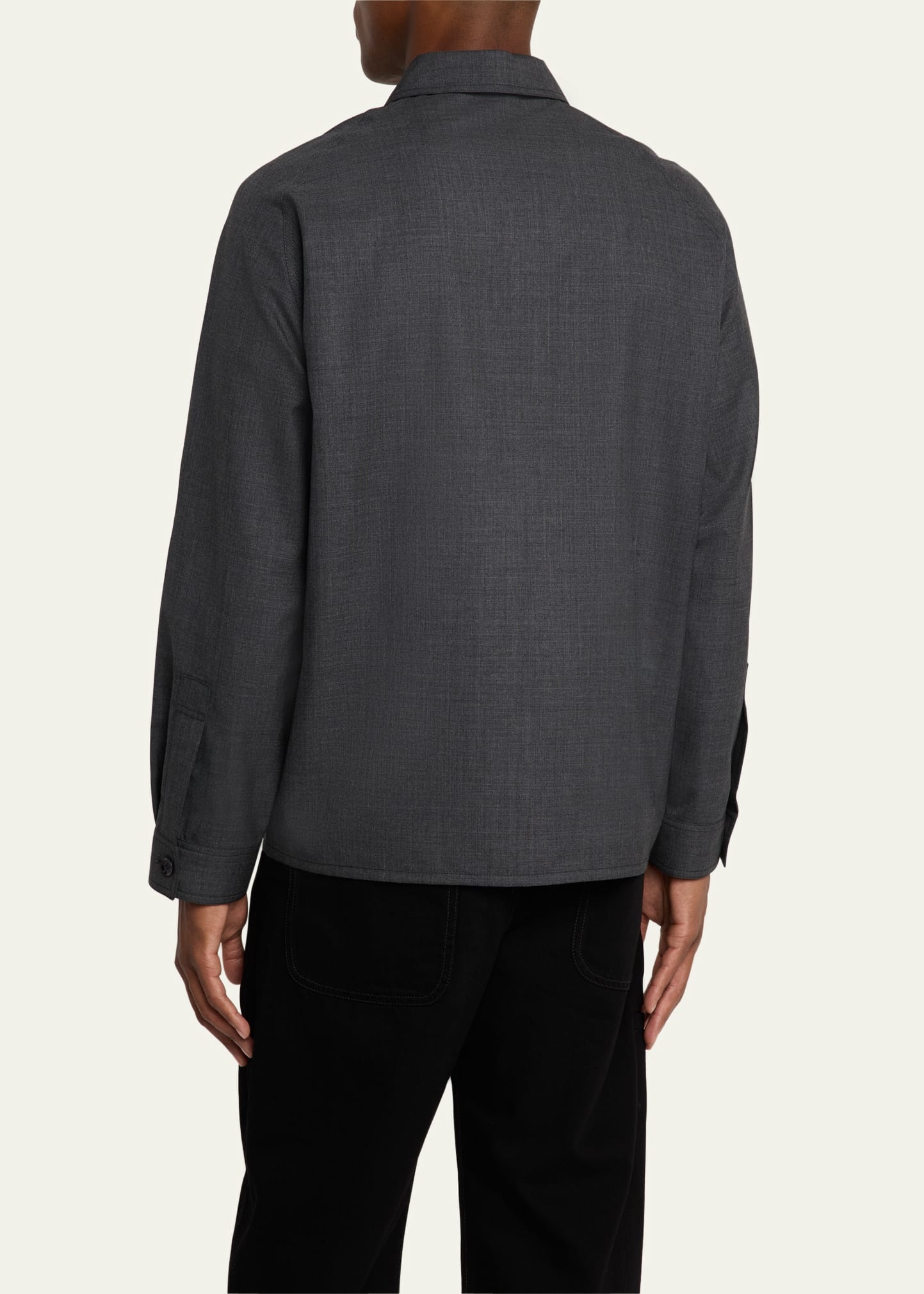 Men's Melange Tailored Overshirt - 3