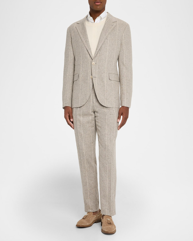 Brunello Cucinelli Men's Donegal Chalk Stripe Two-Piece Suit outlook