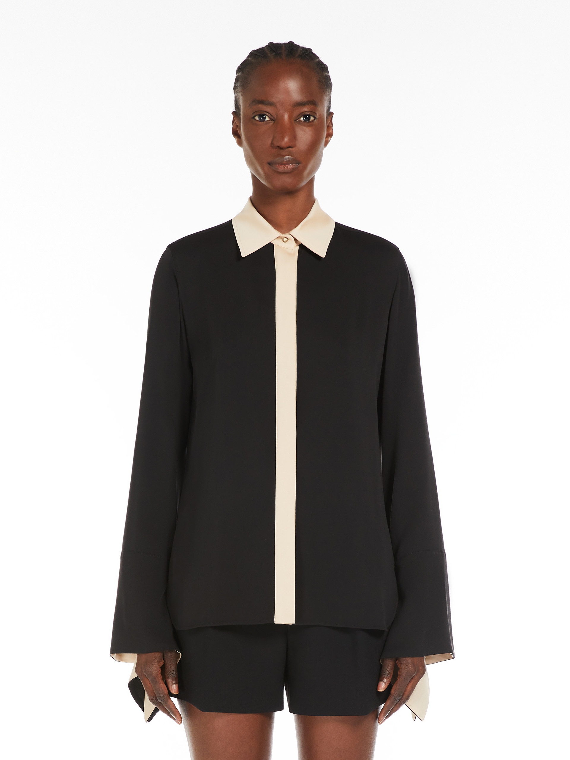 PIO Colour block silk shirt - 3