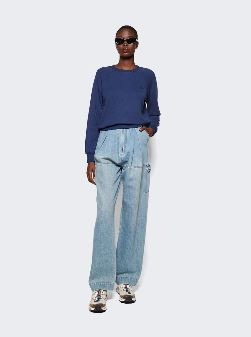 ÉTERNE Shrunken Raglan Sweatshirt Navy outlook