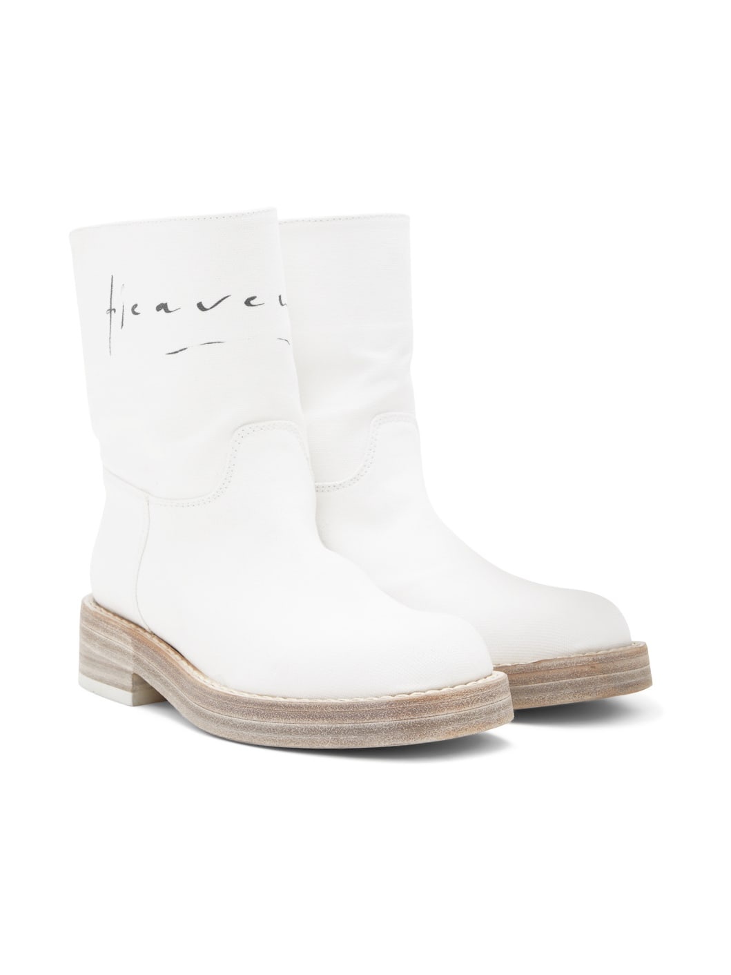 White Canvas Billie Boots - 4