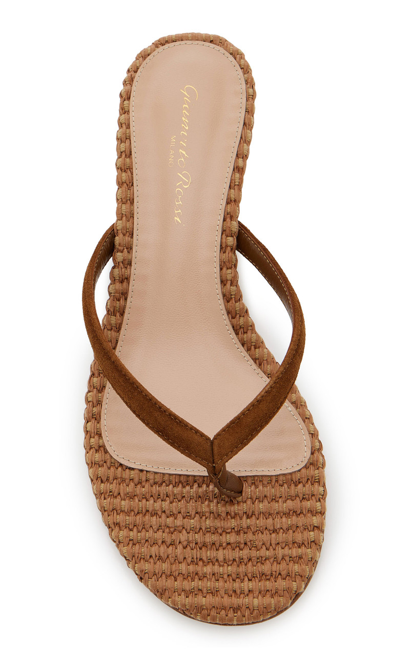 Gianvito Rossi Calypso Suede Sandals brown outlook