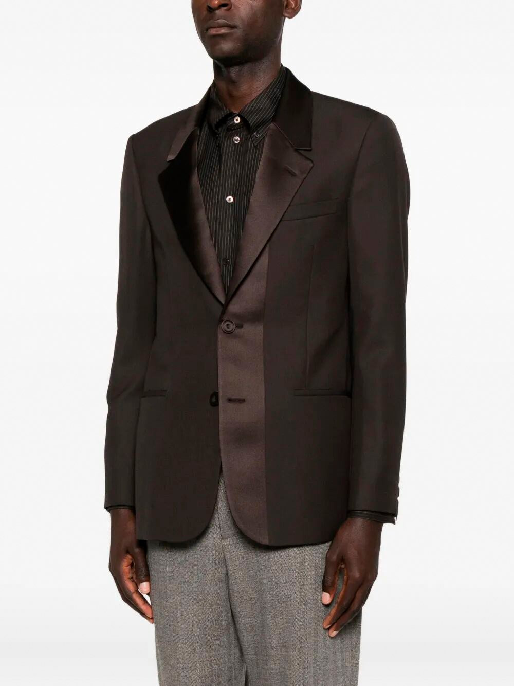Wool Crepe And Satin Jacket - 4