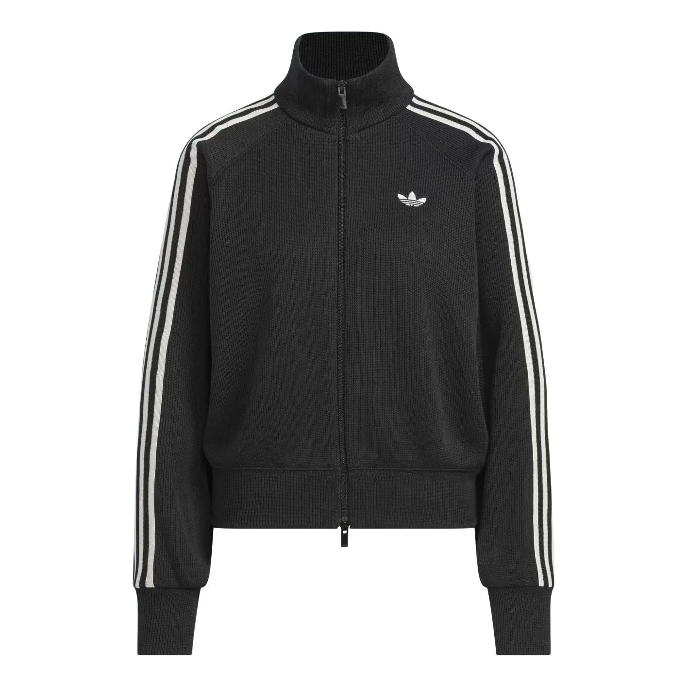 (WMNS) adidas Knit Balloon Track Top 'Black' KQ5488 - 1