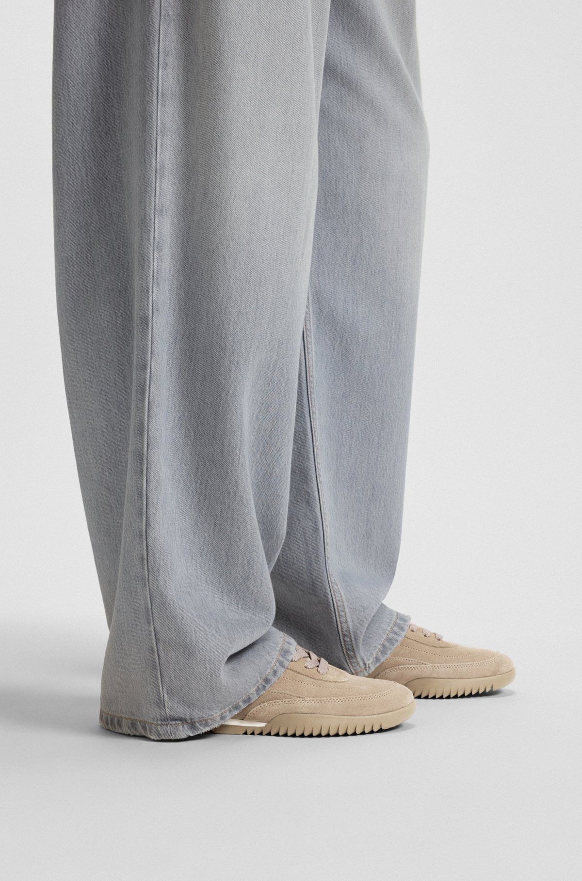 SUEDE TRAINERS WITH LEATHER BACKTAB - 4