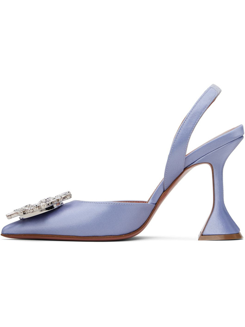 Amina Muaddi Blue Begum Sling 95 Heels outlook