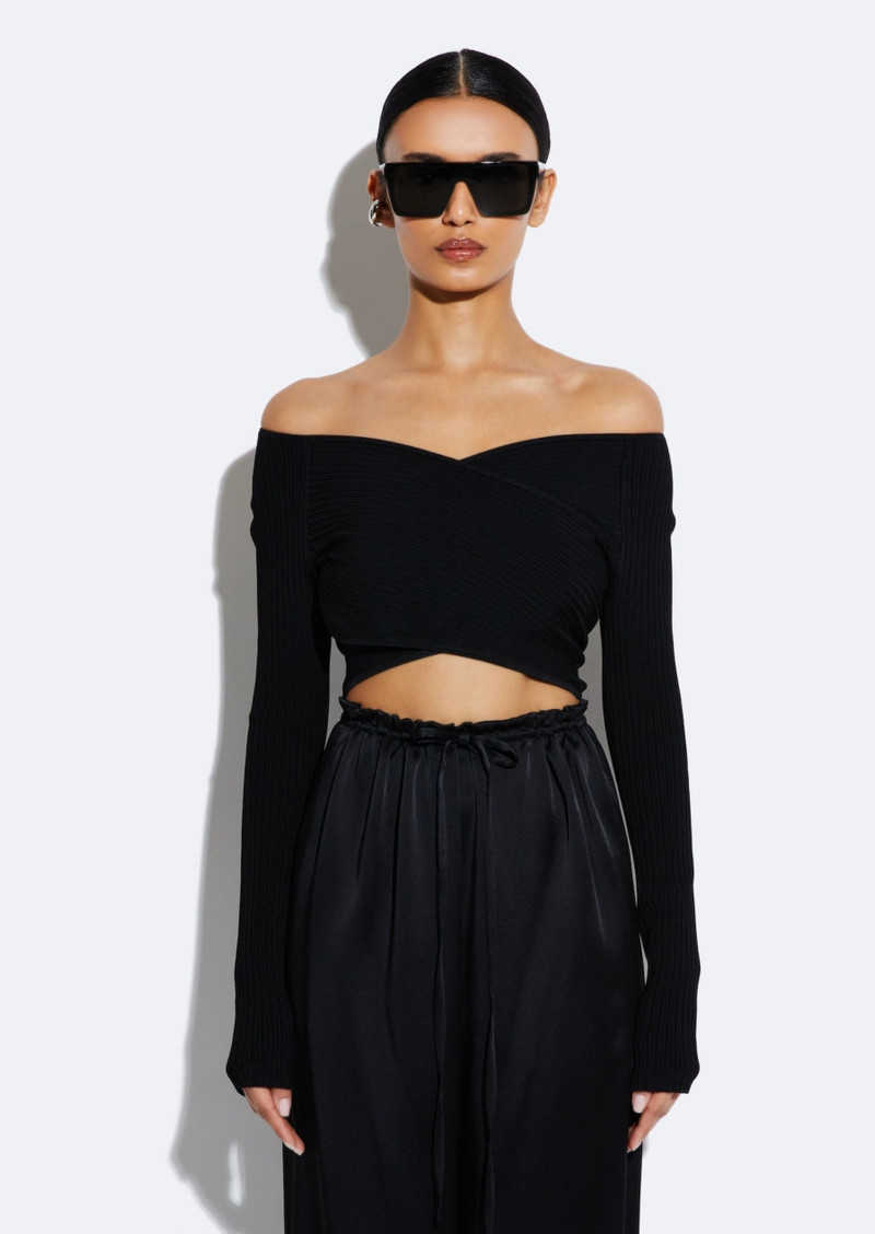LAPOINTE Shiny Viscose Cropped Top outlook
