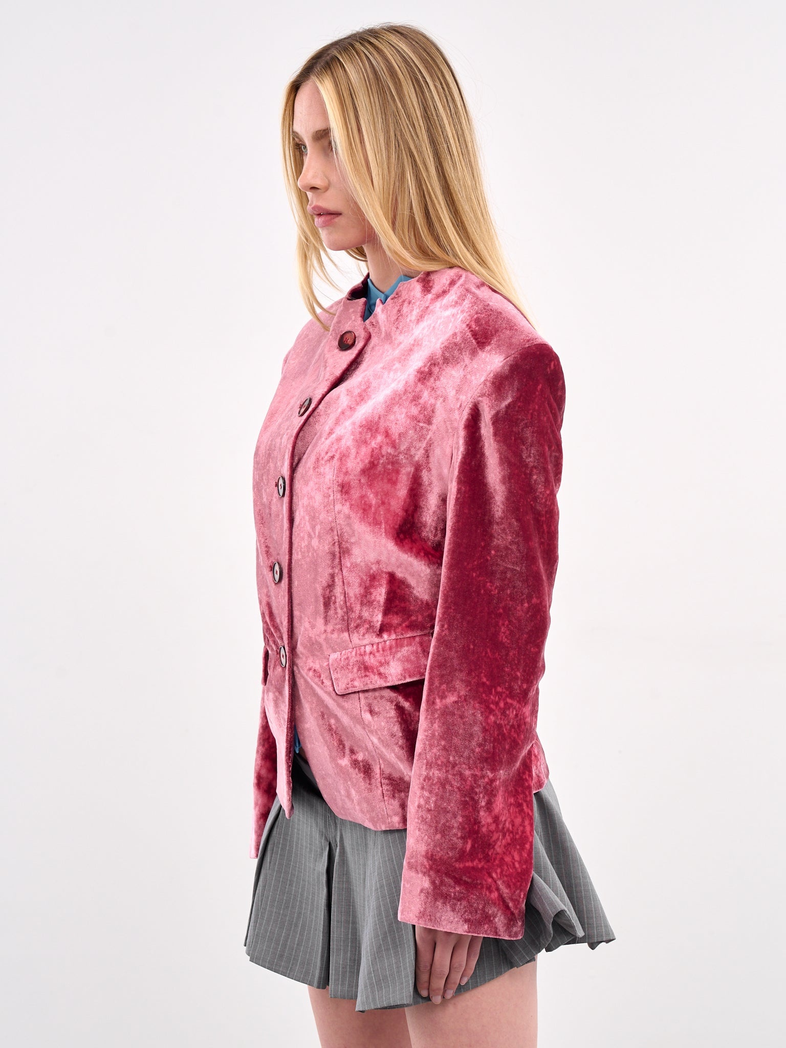 Velvet Tailored Blazer - 2