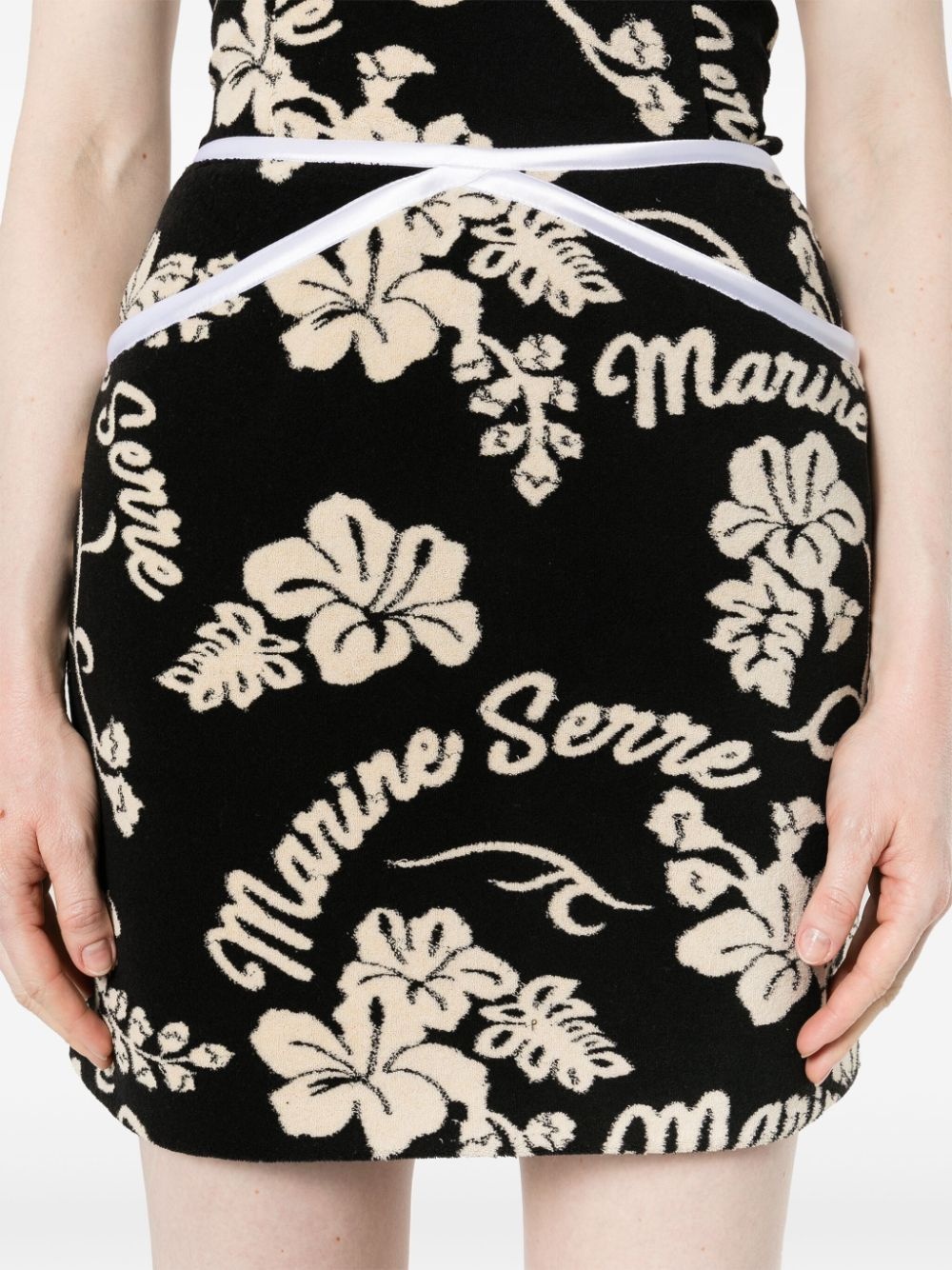patterned-jacquard mini skirt - 5