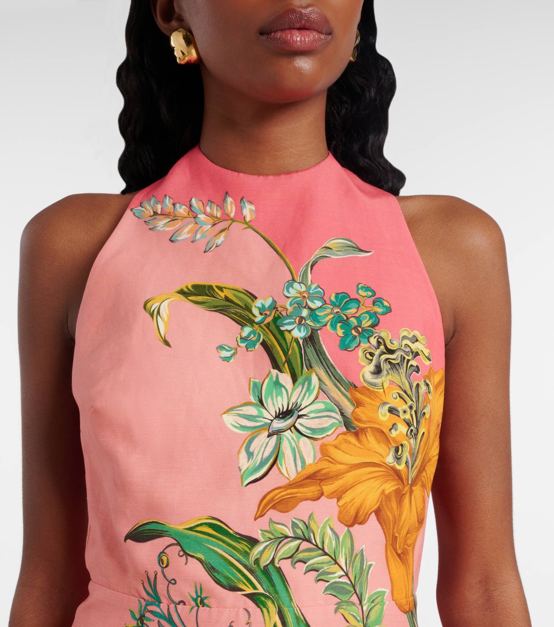 Anika floral linen minidress - 4