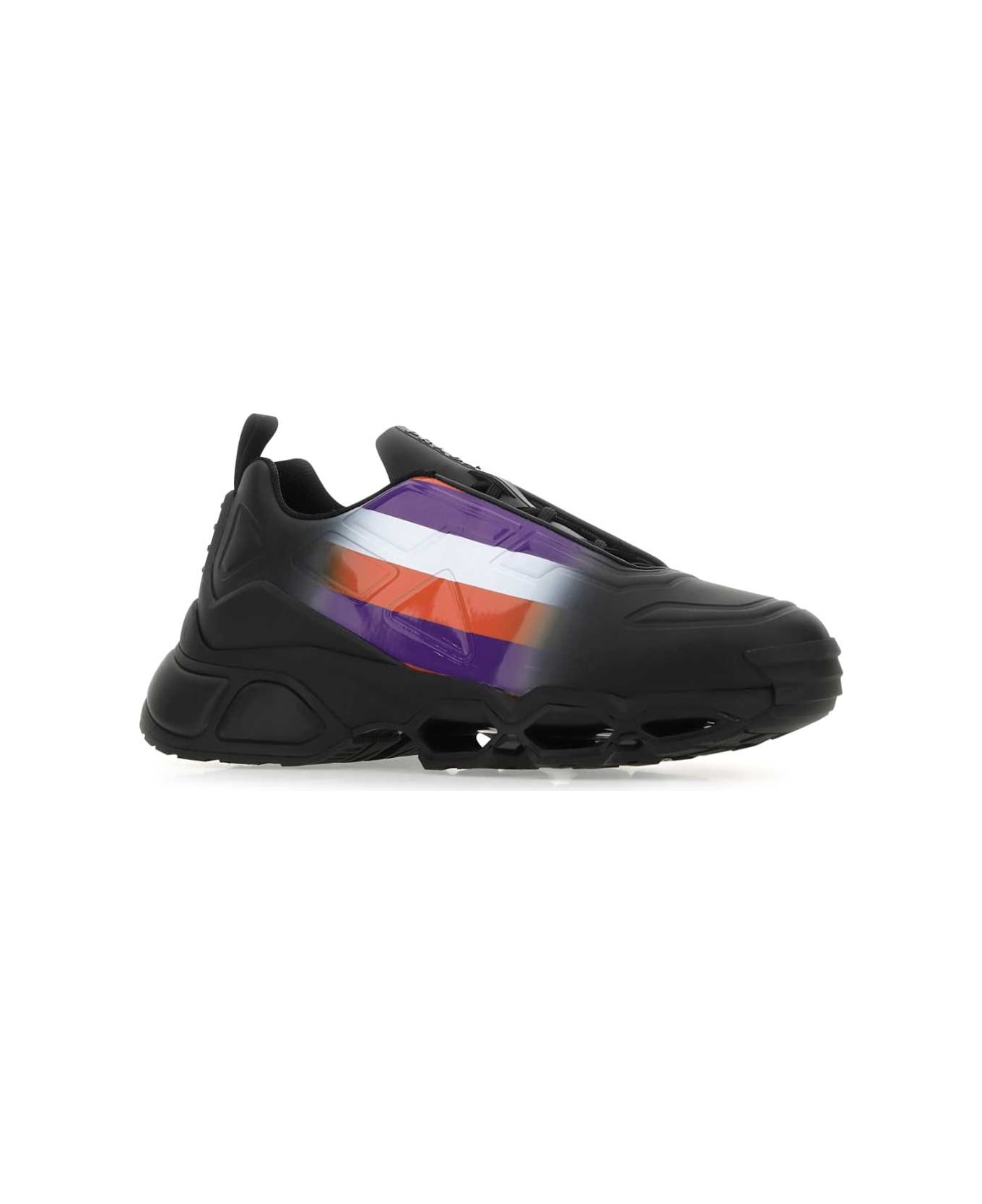 Black Rubber Collision Cross Sneakers - 2